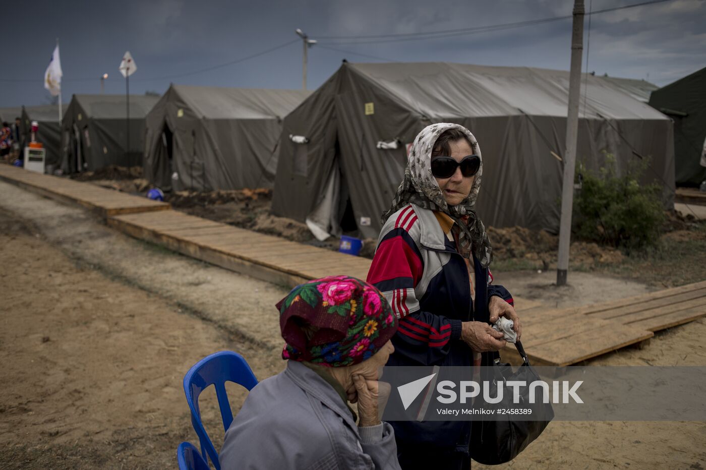 Refugee camp for Ukrainians in Rostov region