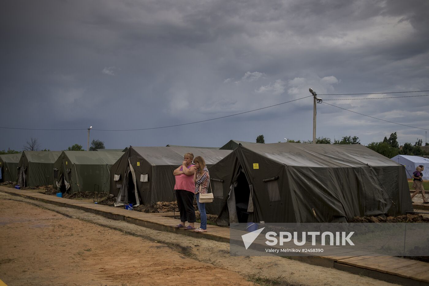 Refugee camp for Ukrainians in Rostov region