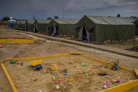 Refugee camp for Ukrainians in Rostov region