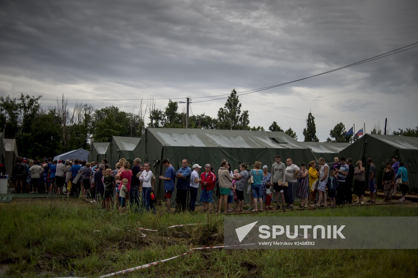 Refugee camp for Ukrainians in Rostov region
