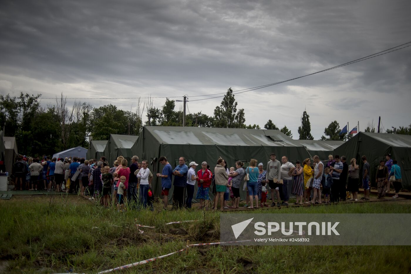 Refugee camp for Ukrainians in Rostov region