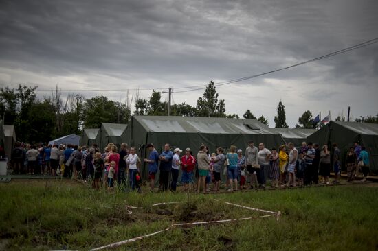 Refugee camp for Ukrainians in Rostov region