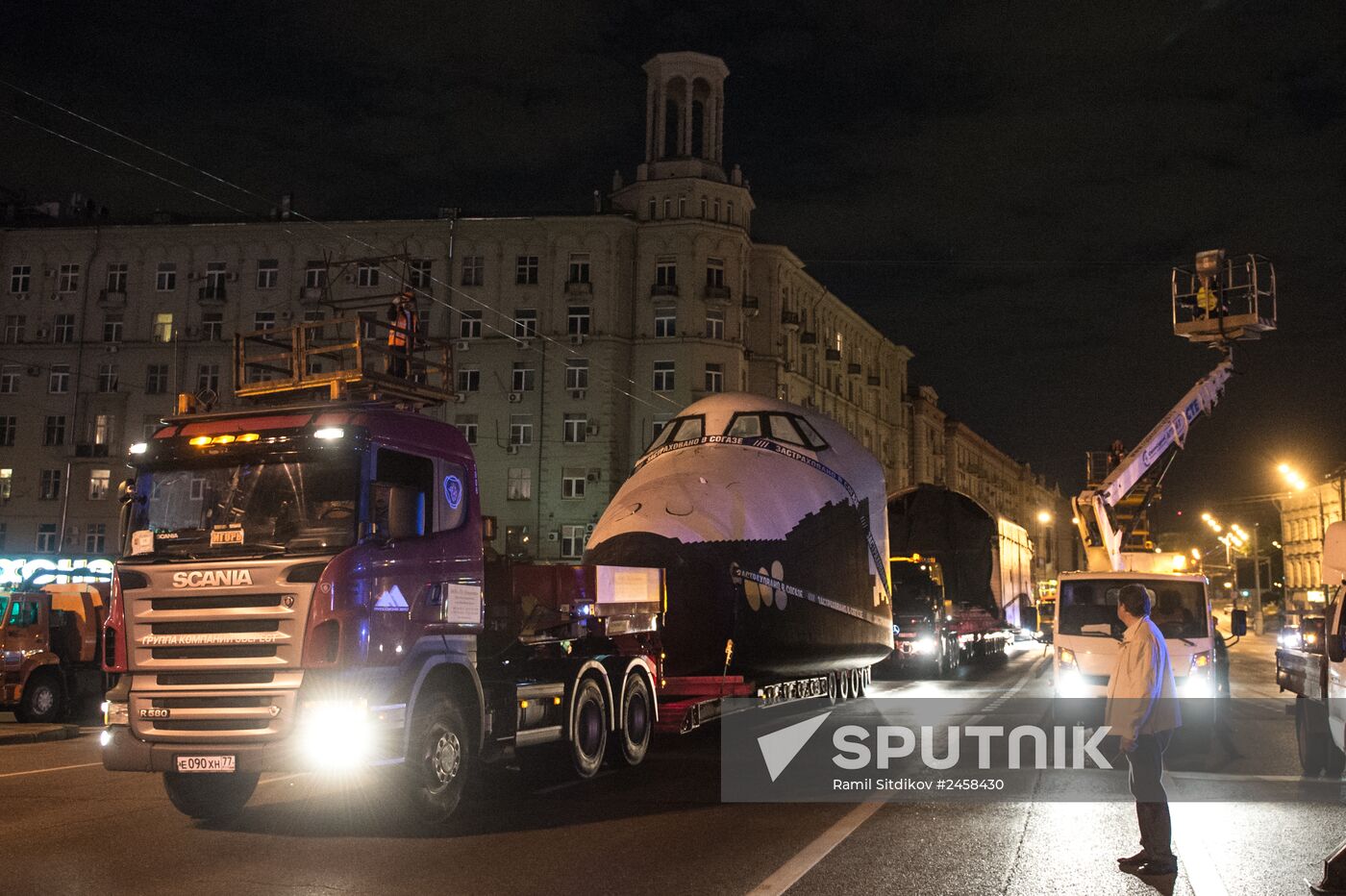 Mockup of Buran spacecraft transported to VDNKh