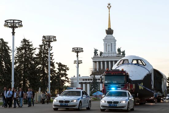 Buran spacecraft model transported to VDNKh