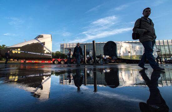Buran spacecraft model transported to VDNKh