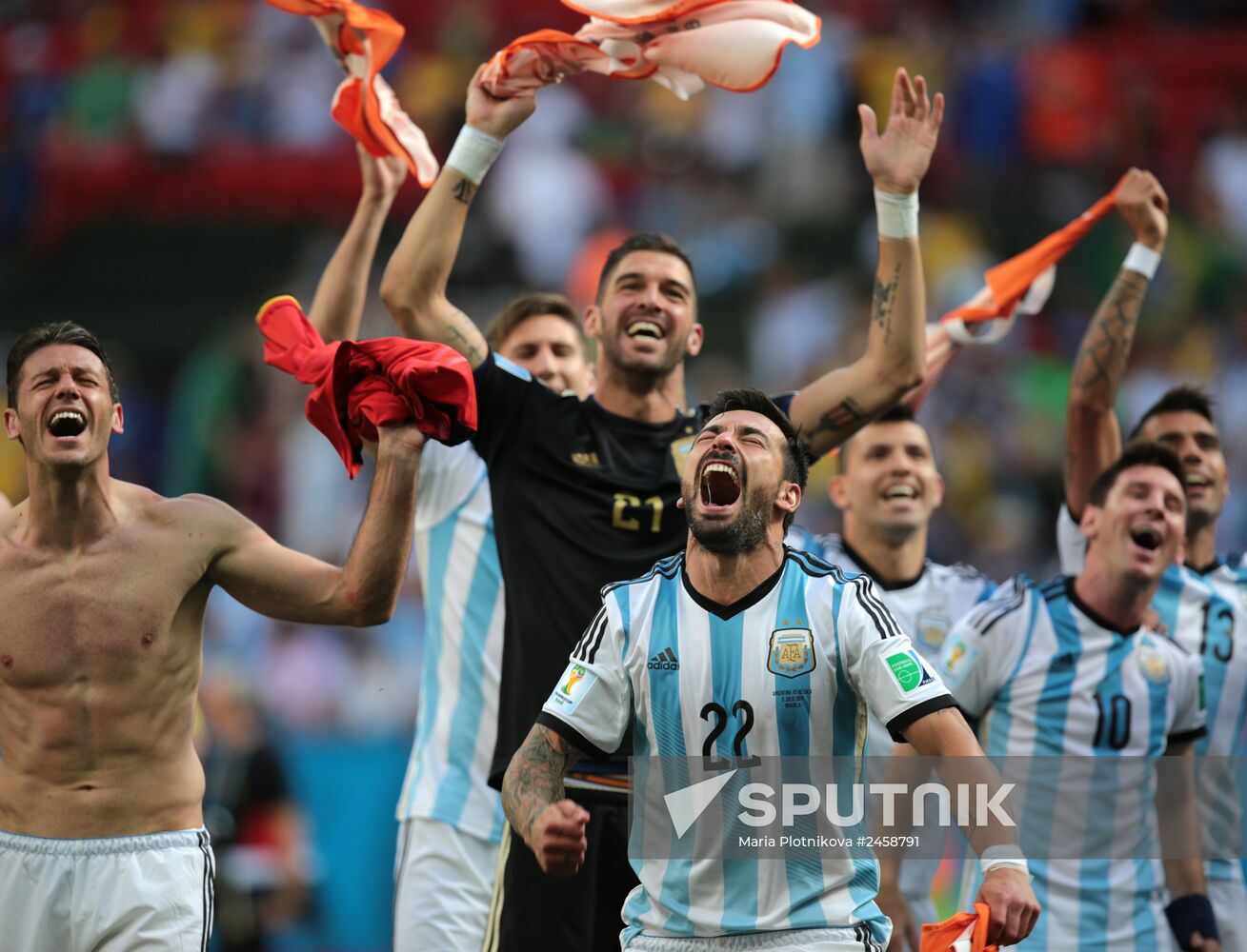 2014 FIFA World Cup. Argentina vs. Belgium