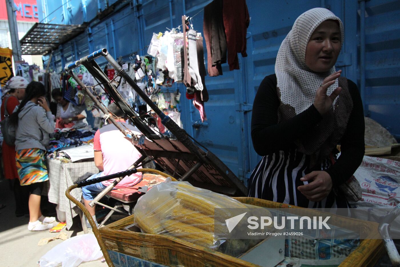 The Junhai Chinese market in Bishkek