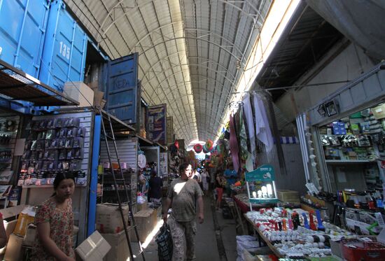 The Junhai Chinese market in Bishkek
