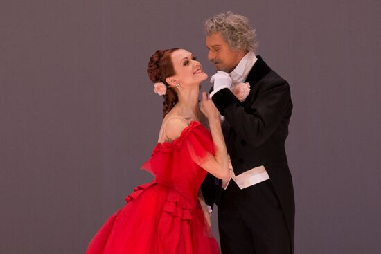 Rehearsing one act ballet "Marguerite and Armand" at Mariinsky Theater