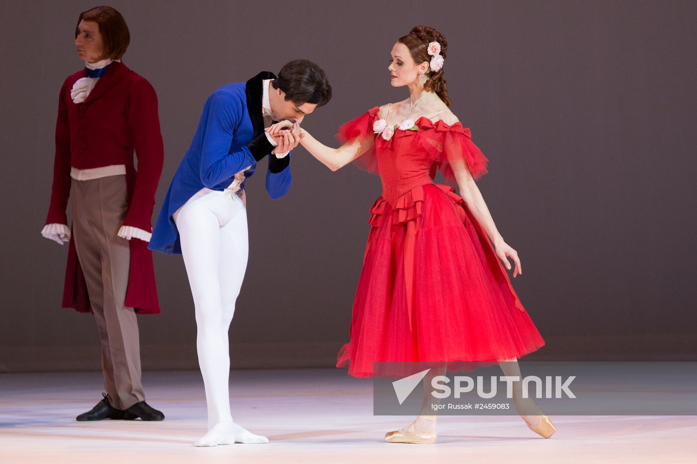 Rehearsing one act ballet "Marguerite and Armand" at Mariinsky Theater