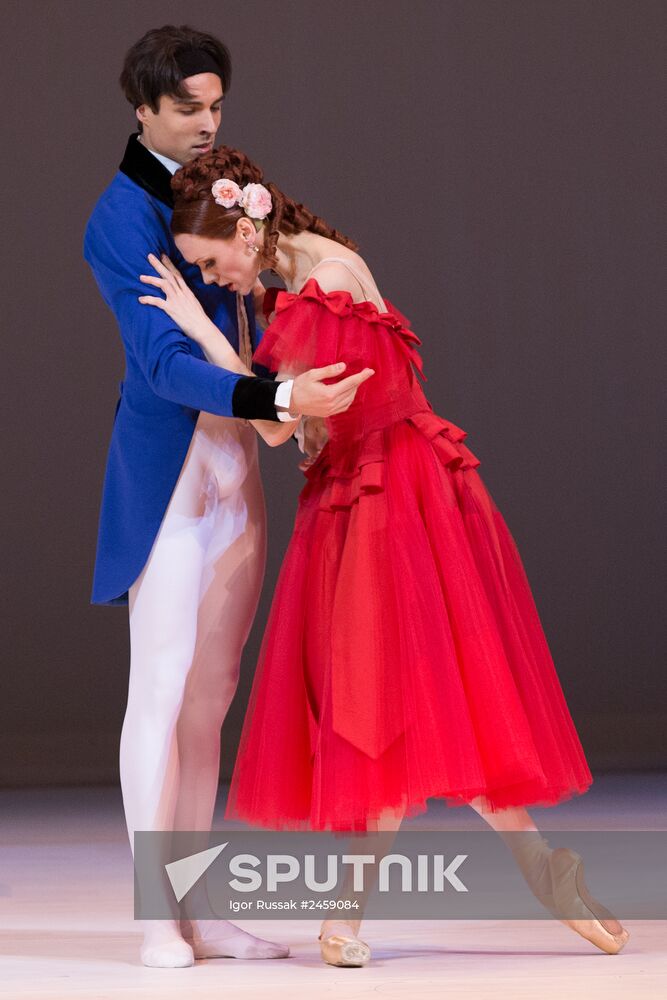 Rehearsing one act ballet "Marguerite and Armand" at Mariinsky Theater