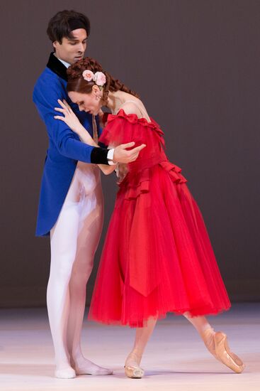 Rehearsing one act ballet "Marguerite and Armand" at Mariinsky Theater