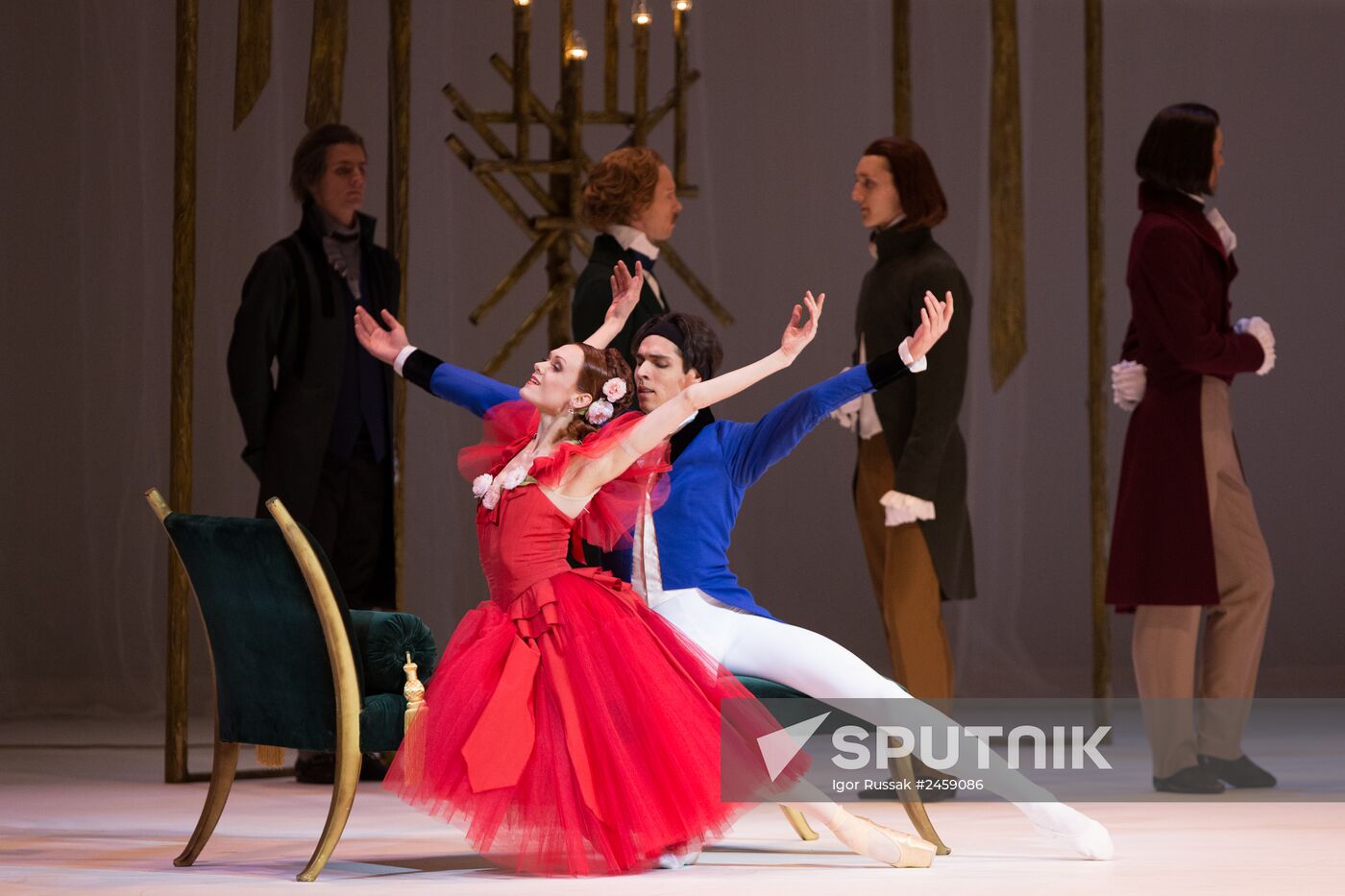 Rehearsing one act ballet "Marguerite and Armand" at Mariinsky Theater