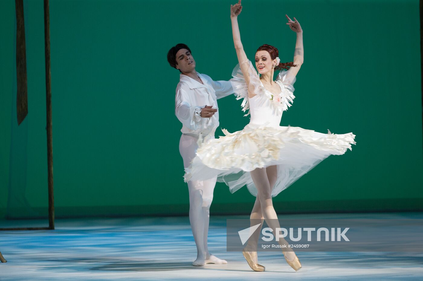 Rehearsing one act ballet "Marguerite and Armand" at Mariinsky Theater