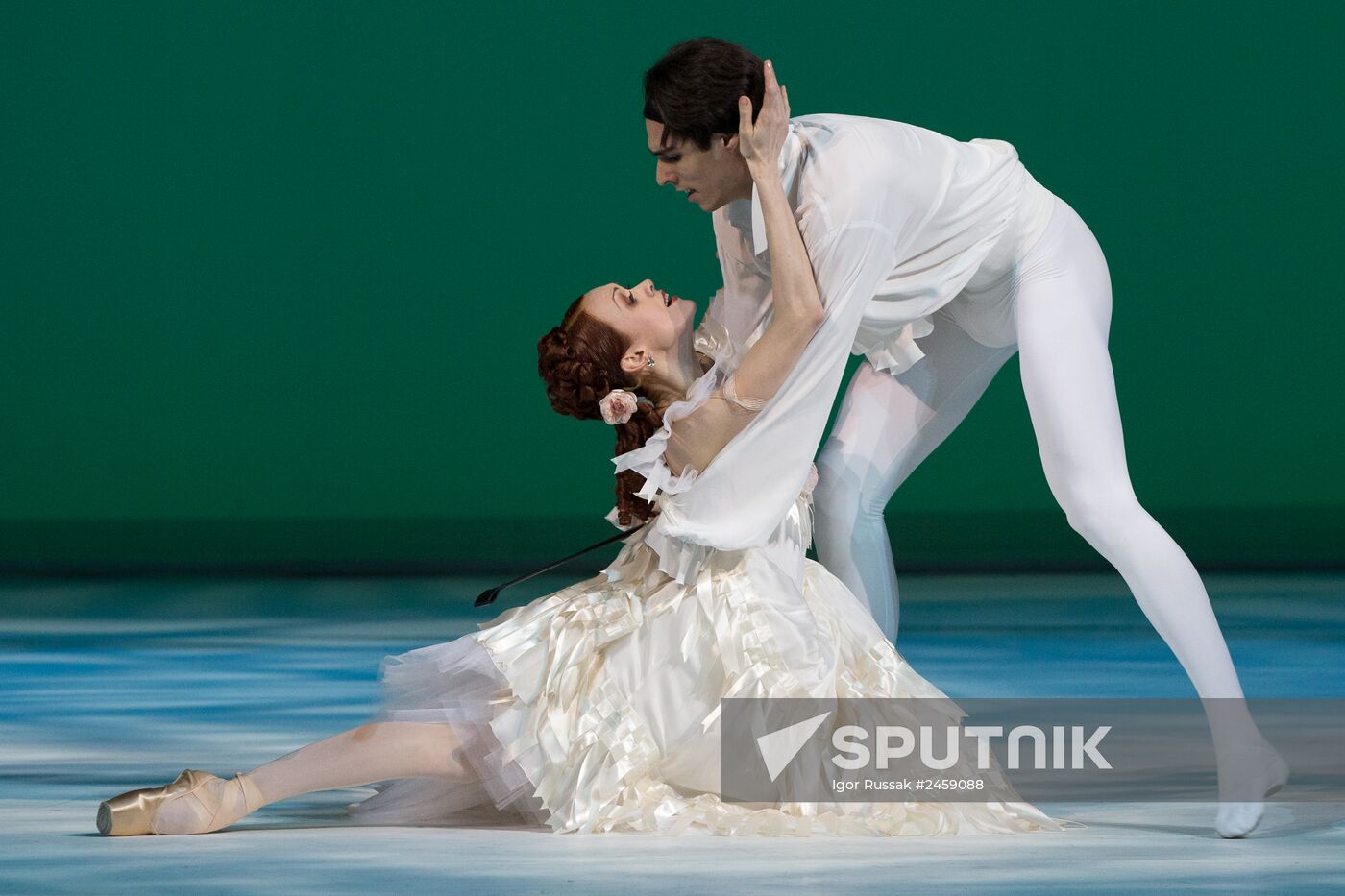 Rehearsing one act ballet "Marguerite and Armand" at Mariinsky Theater