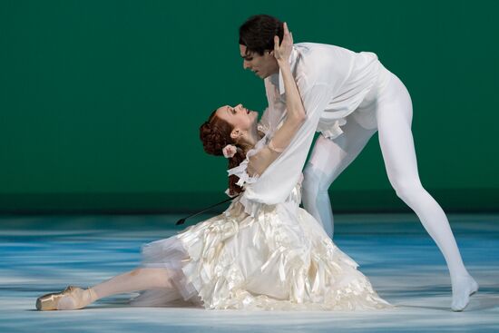 Rehearsing one act ballet "Marguerite and Armand" at Mariinsky Theater