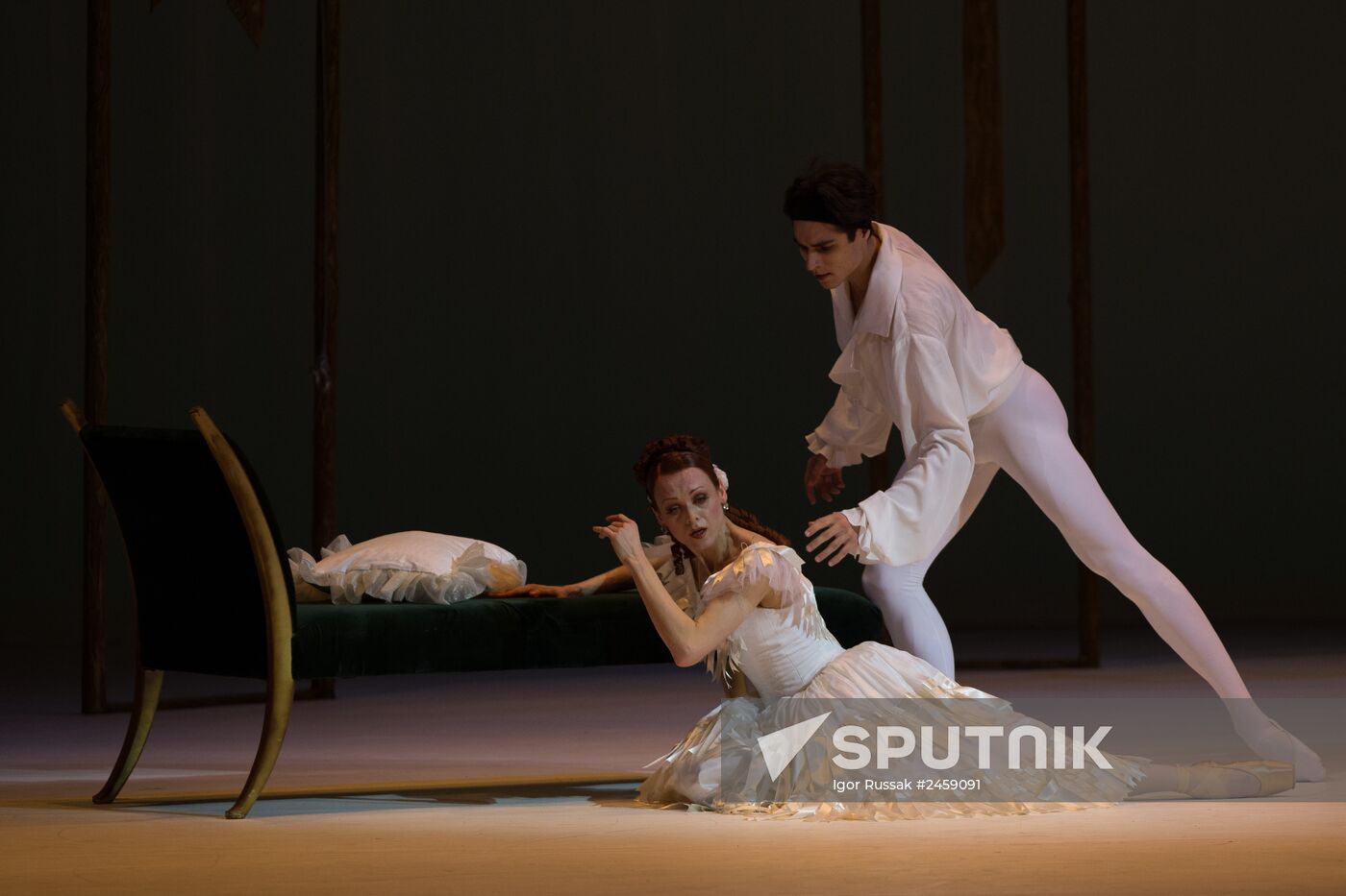 Rehearsing one act ballet "Marguerite and Armand" at Mariinsky Theater