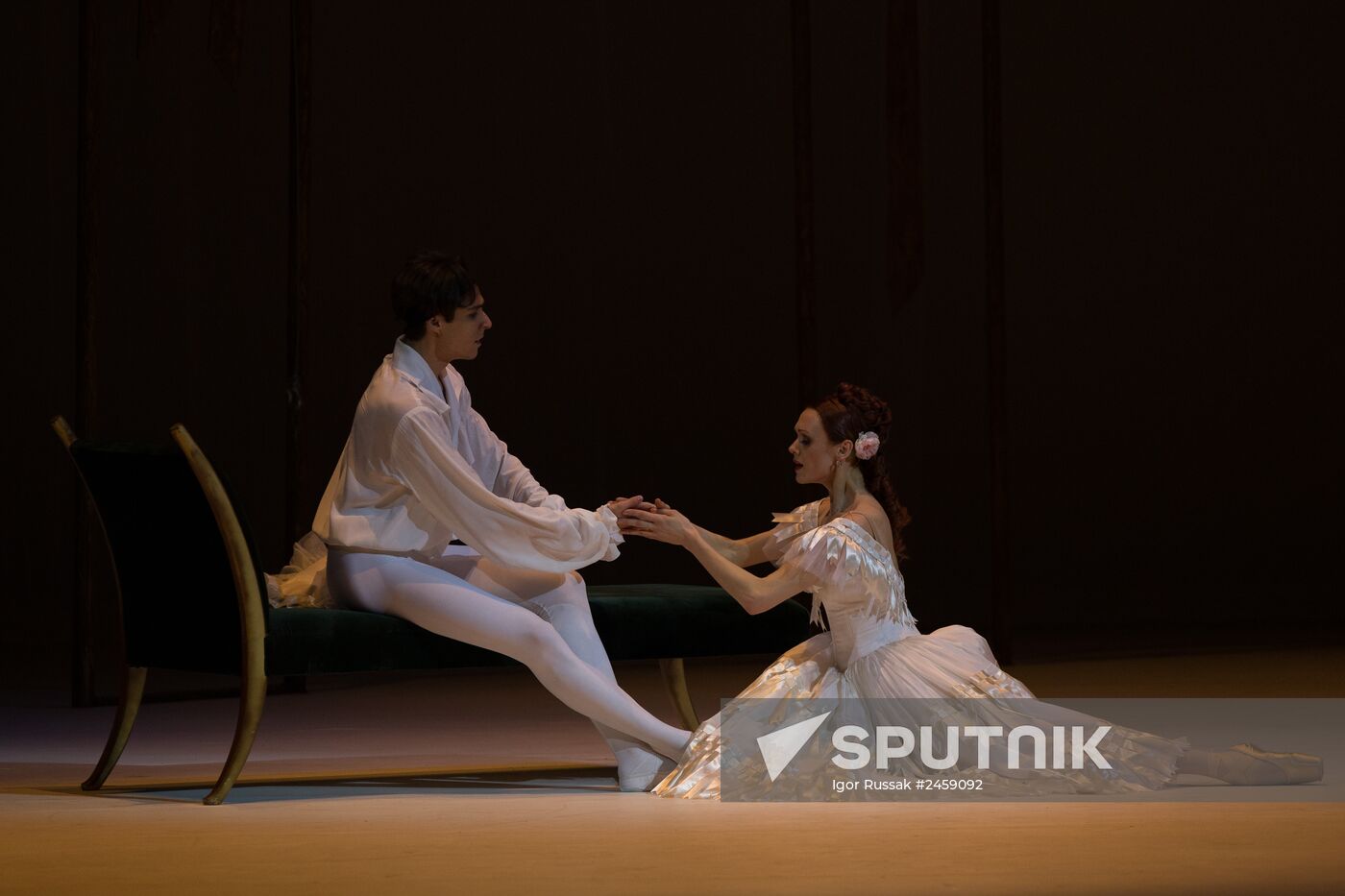 Rehearsing one act ballet "Marguerite and Armand" at Mariinsky Theater