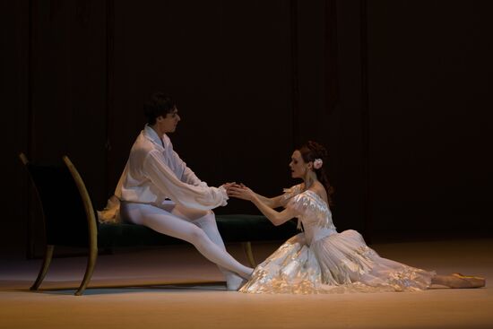 Rehearsing one act ballet "Marguerite and Armand" at Mariinsky Theater