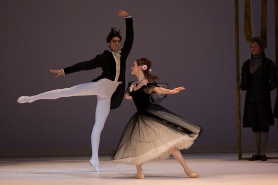 Rehearsing one act ballet "Marguerite and Armand" at Mariinsky Theater