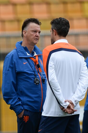 Football. FIFA World Cup. Dutch team training session