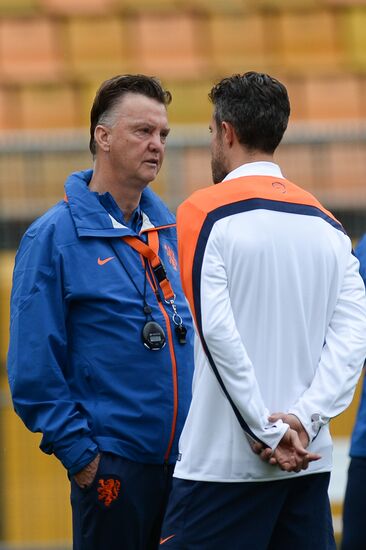 Football. FIFA World Cup. Dutch team training session