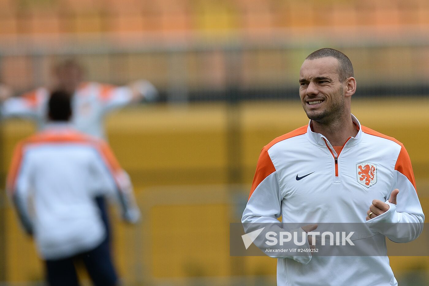 Football. FIFA World Cup. Dutch team training session