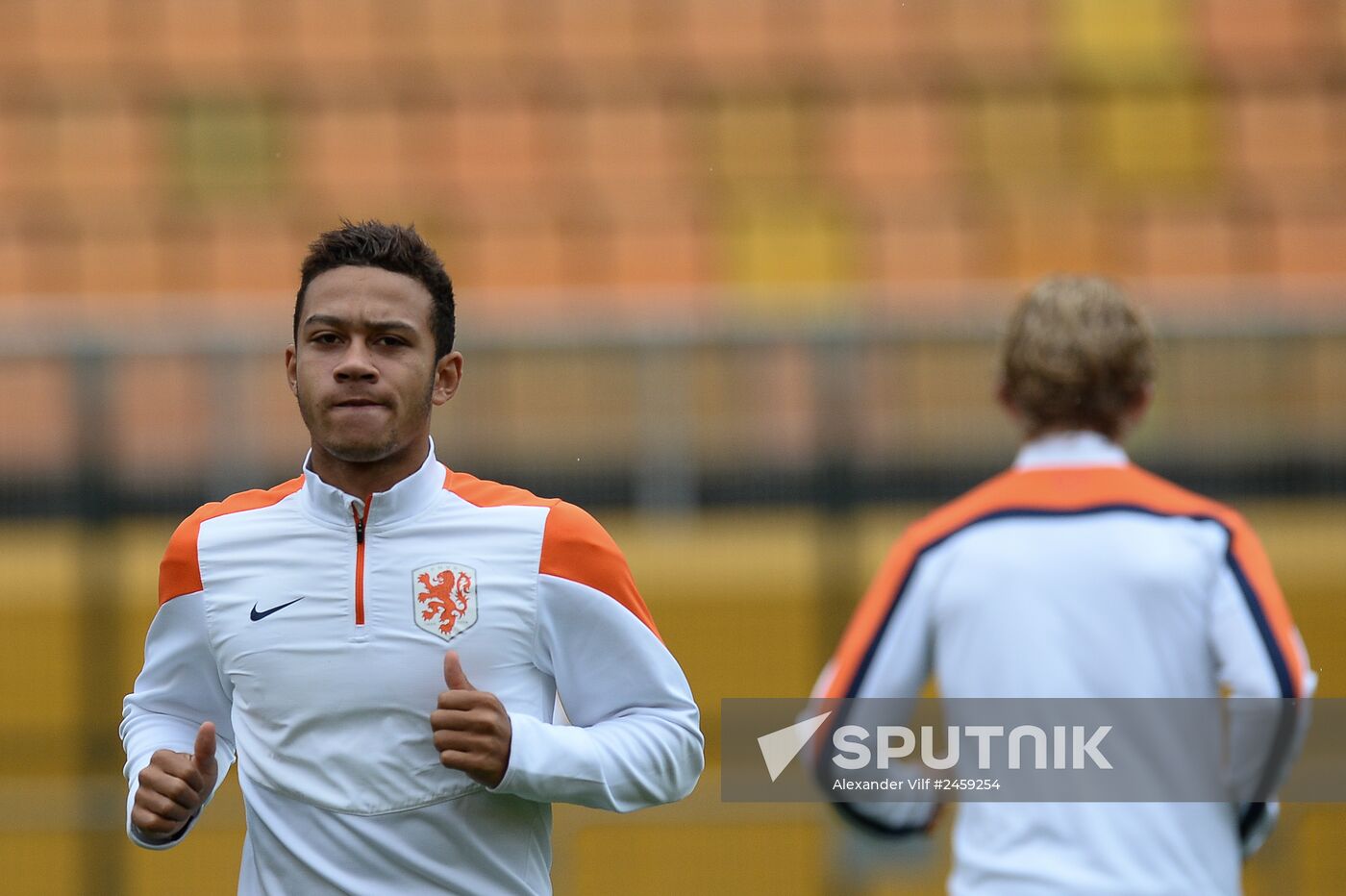 Football. FIFA World Cup. Dutch team training session
