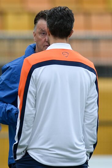 Football. FIFA World Cup. Dutch team training session