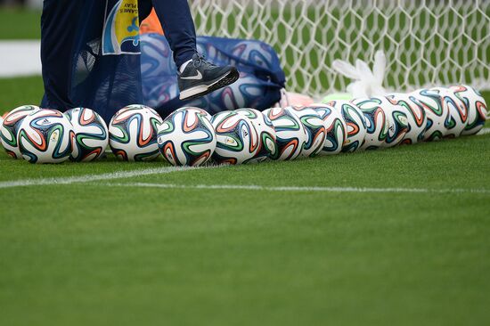Football. FIFA World Cup. Dutch team training session