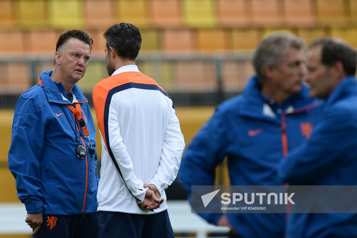 Football. FIFA World Cup. Dutch team training session