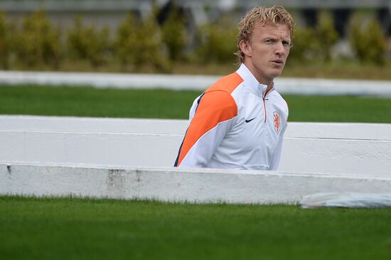 Football. FIFA World Cup. Dutch team training session