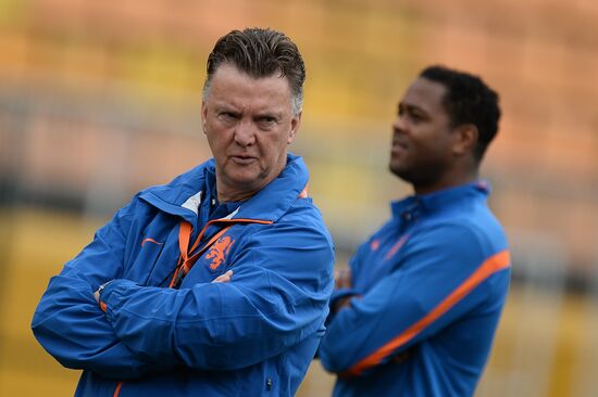 Football. FIFA World Cup. Dutch team training session
