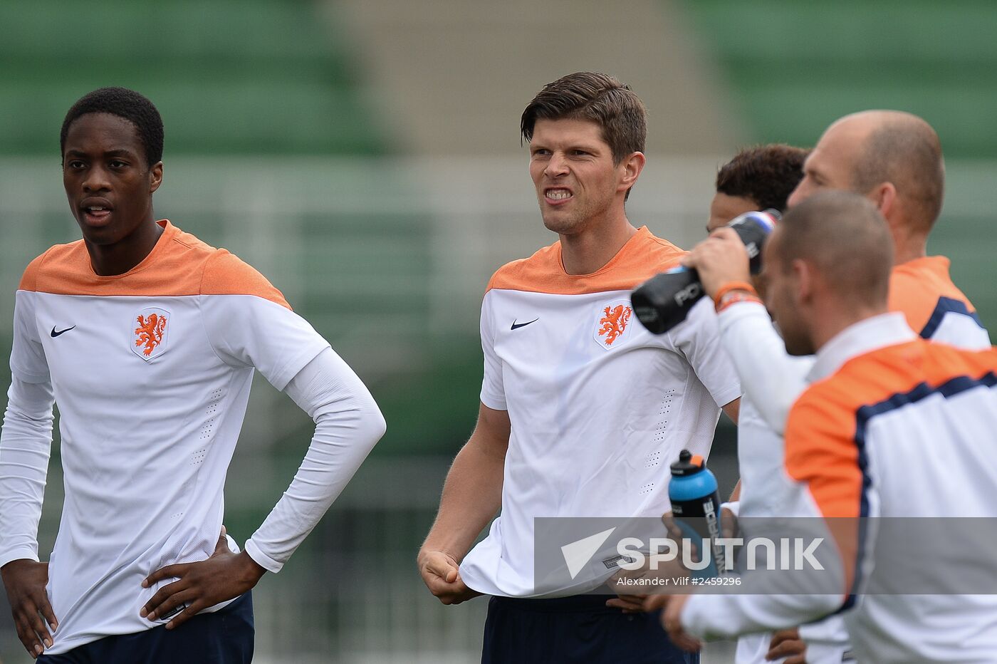 Football. FIFA World Cup. Dutch team training session