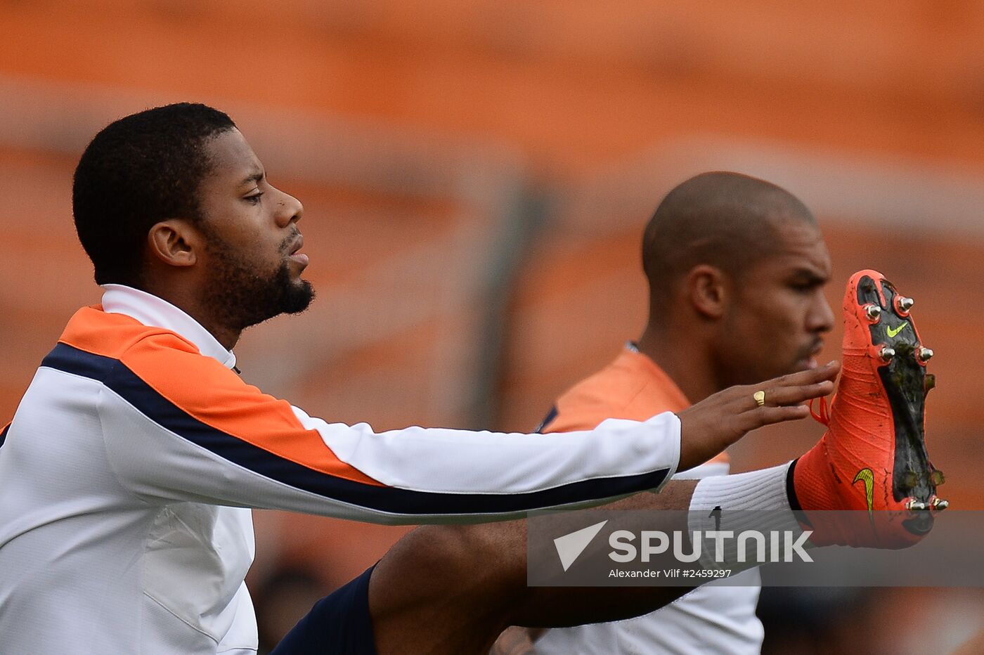 Football. FIFA World Cup. Dutch team training session