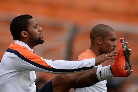Football. FIFA World Cup. Dutch team training session