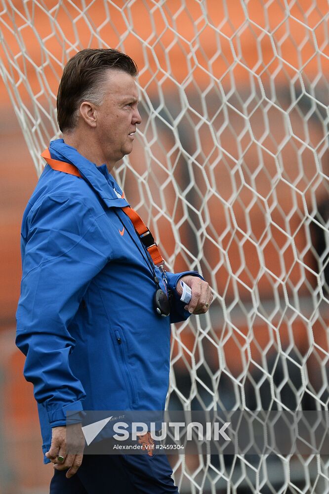 Football. FIFA World Cup. Dutch team training session