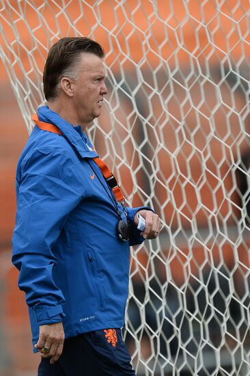 Football. FIFA World Cup. Dutch team training session
