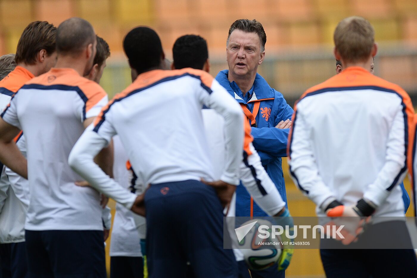 Football. FIFA World Cup. Dutch team training session