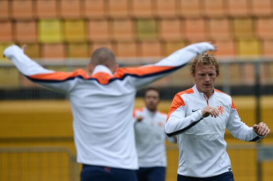Football. FIFA World Cup. Dutch team training session