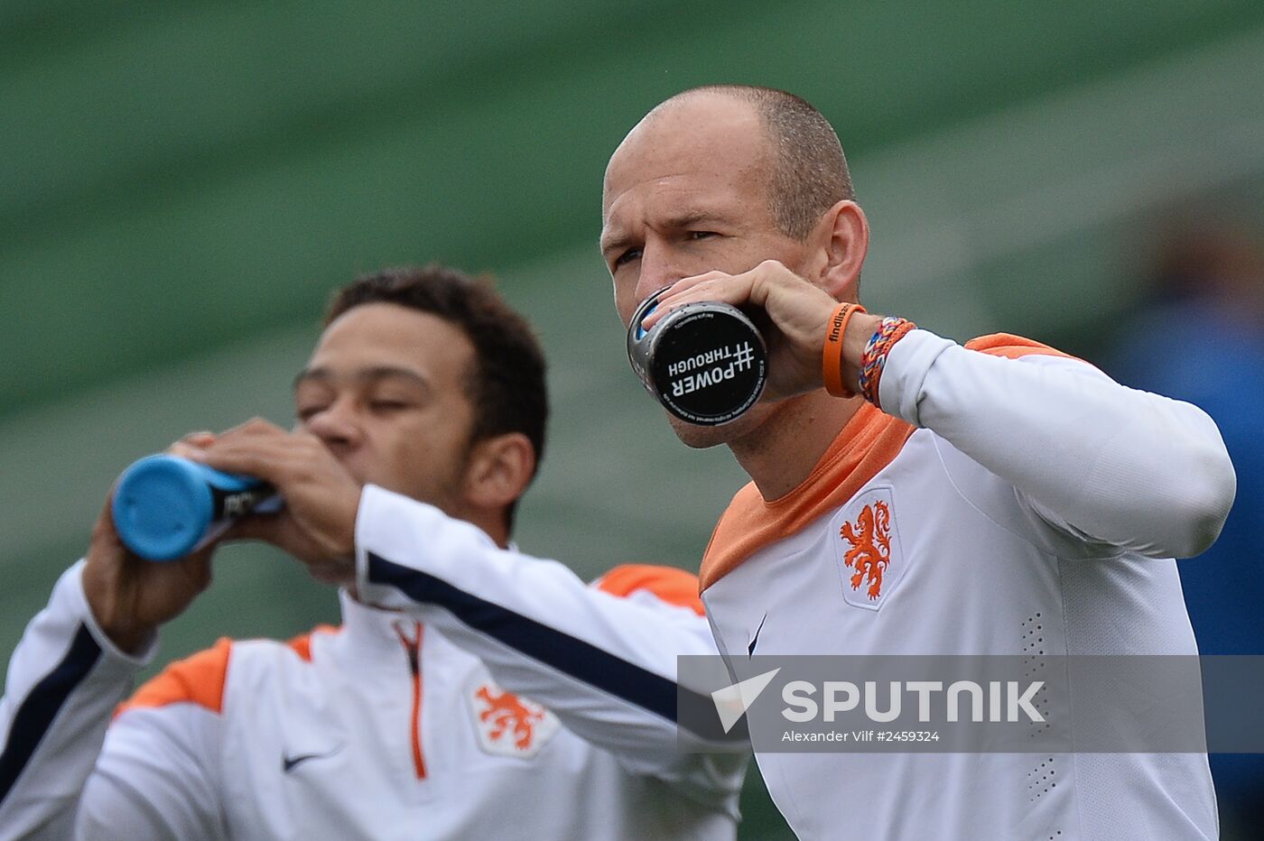 Football. FIFA World Cup. Dutch team training session