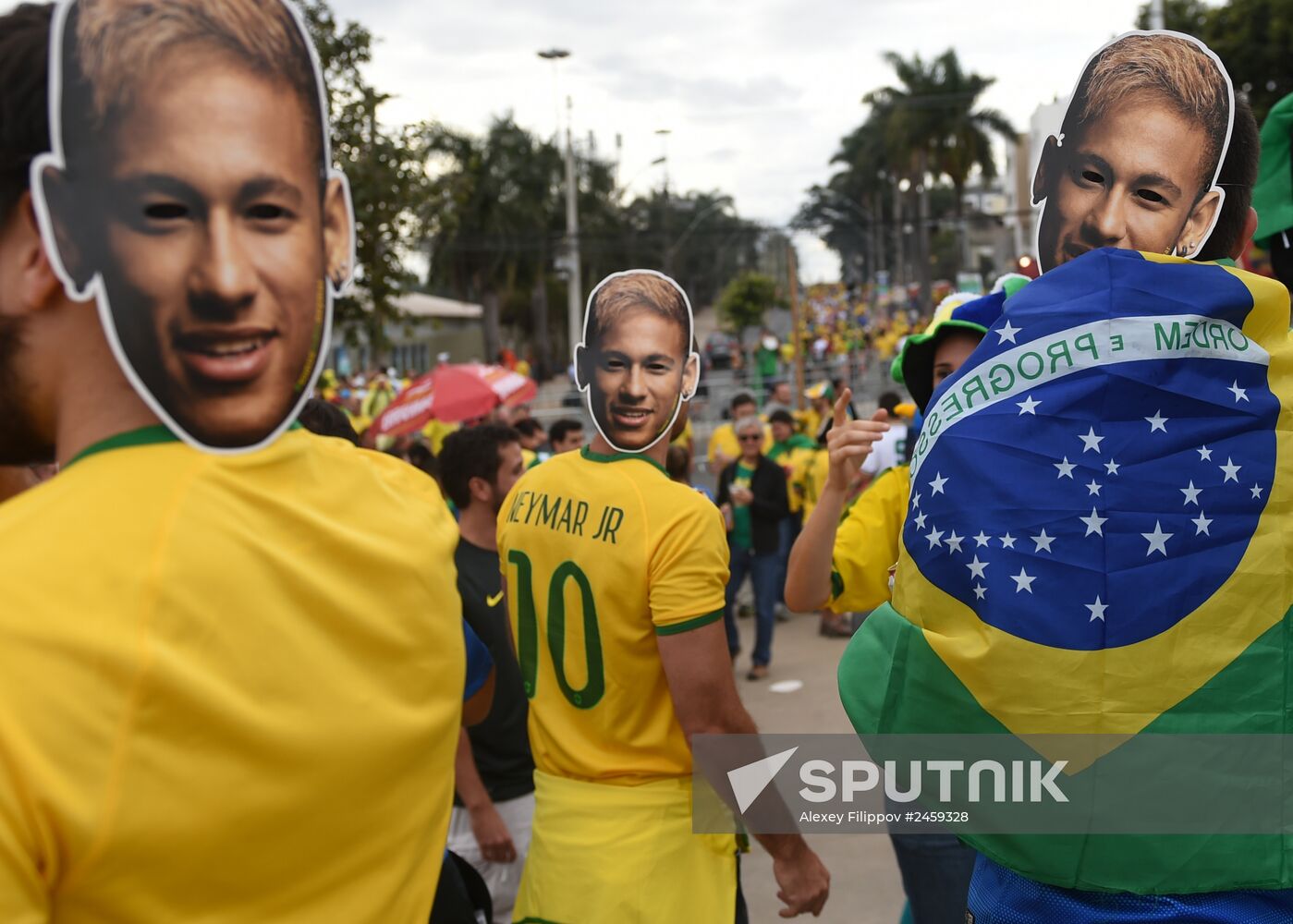 Football. 2014 World Cup. Brazil vs. Germany
