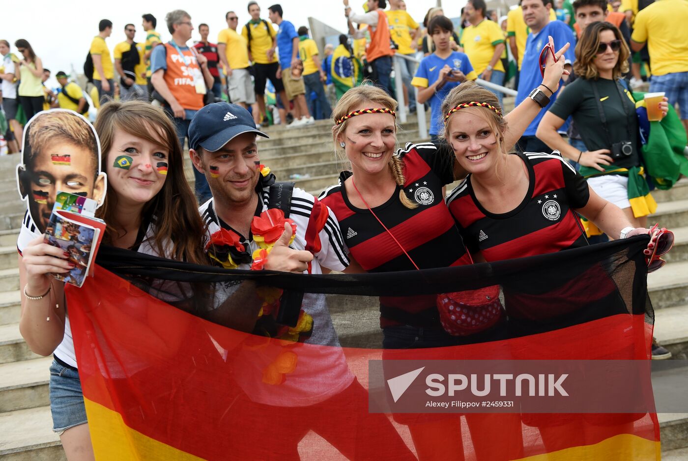 Football. 2014 World Cup. Brazil vs. Germany