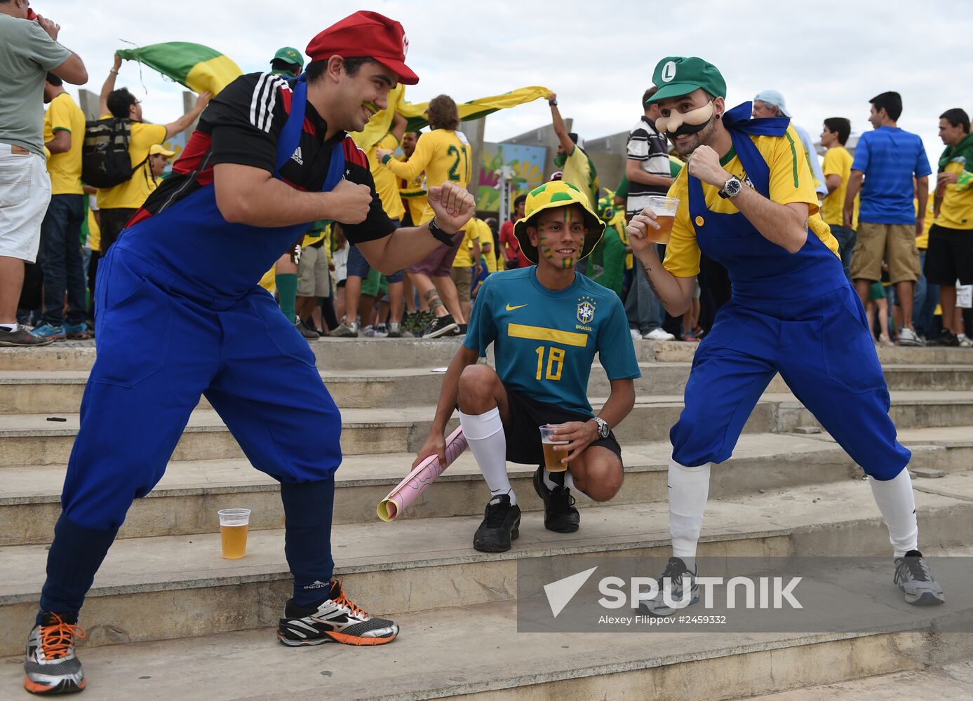 Football. 2014 World Cup. Brazil vs. Germany