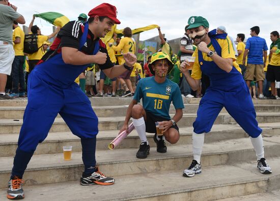 Football. 2014 World Cup. Brazil vs. Germany