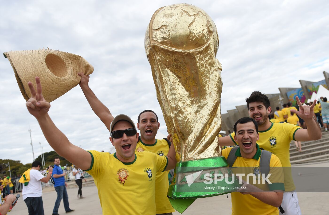 Football. 2014 World Cup. Brazil vs. Germany