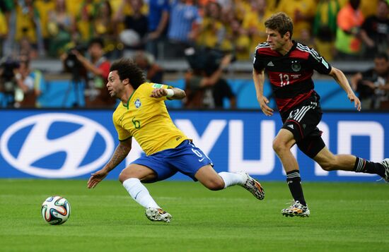 Football. 2014 World Cup. Brazil vs. Germany