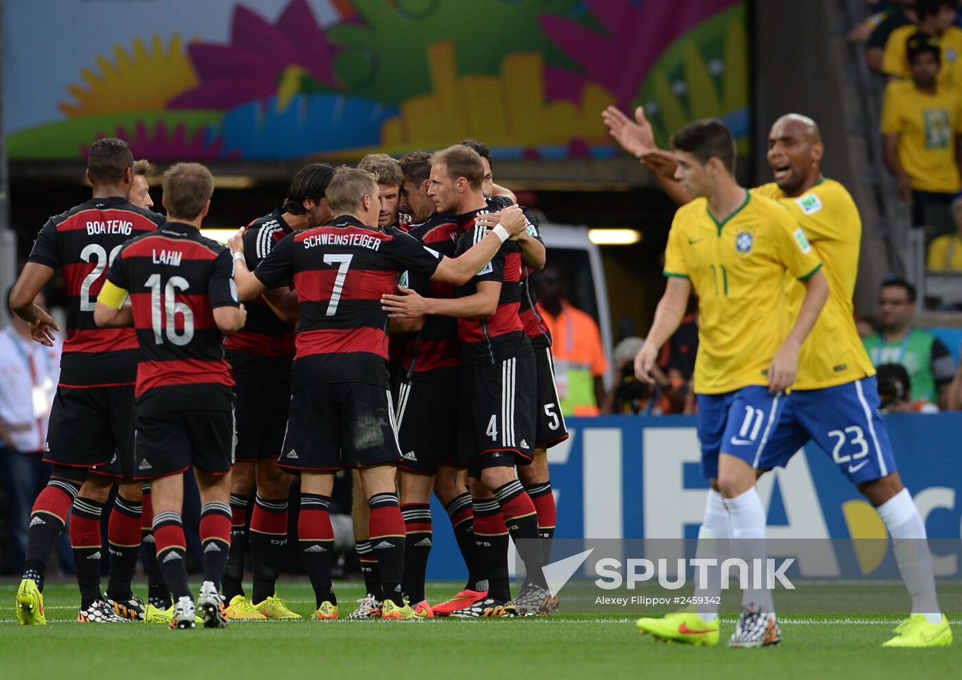 Football. 2014 World Cup. Brazil vs. Germany