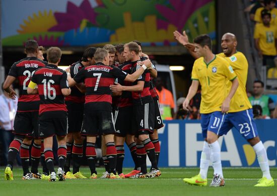 Football. 2014 World Cup. Brazil vs. Germany