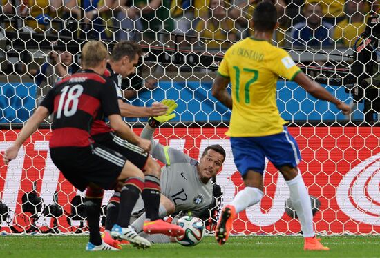 Football. 2014 World Cup. Brazil vs. Germany